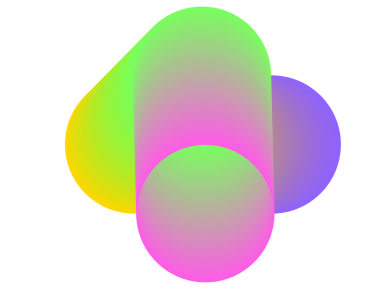 Renkli Geometrik silindir akışkan şekil titreşimli ağ karışımı 3D sıvı şeffaf element
