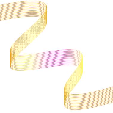 kıvrımlı şekil zig-zag gradyan sarı ve pembe kurdele dalgalı çizgiler şeffaf element