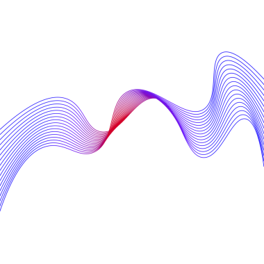 Mavi ve Pembe eğimli dalgalı çizgiler şeffaf elementi şekillendirir