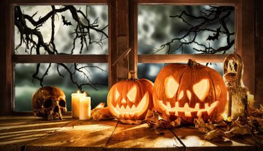 Kabaklar tatil Cadılar Bayramı için 