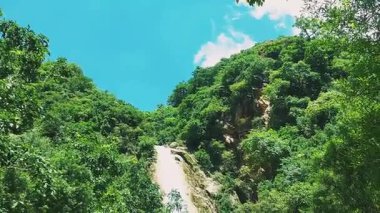 Majestic Shambal waterfall in Margalla Hills Islamabad with lush green mountain view