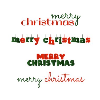 Mutlu Noeller, tipografi mektupları koleksiyonu. Kartpostal, davetiye, tebrik kartı, poster ve hediye için logo tasarımı. EPS 10