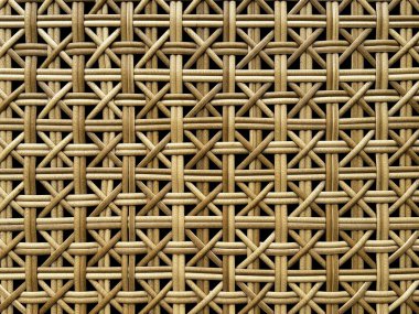 Pek çok farklı renkte sentetik rattan dokusunun güzel el dokusunun yakın fotoğrafını çek. Hasır sanatı ya da rattan dokuma sanatı pek çok şekilde şekillenmiştir. Kusursuz doku.