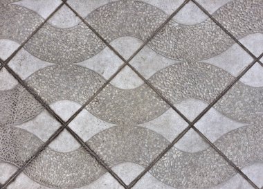 Üç boyutlu dalgalı desenli fayanslar, kaygan olmayan üç boyutlu el yapımı fayanslar. Açık araba verandası ya da rampası için uygun. dalgaların devamı.