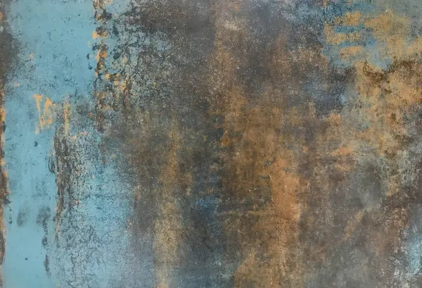 Stock image Oxidized metal surfaces with acid to make some corrosion effect or rustic finishes with blue metal surfaces. This effect is well known and widely used in industrial architecture or industrial interior design finishes.