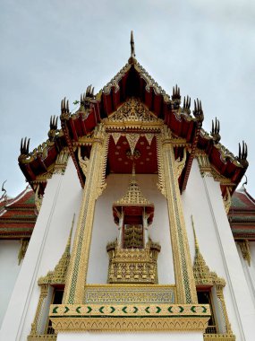 Muang Boran Antik Kenti, Samut Prakan, Bangkok, Tayland 'daki Ayutthaya Sarayı kopyası. Güzel süslemeleriyle