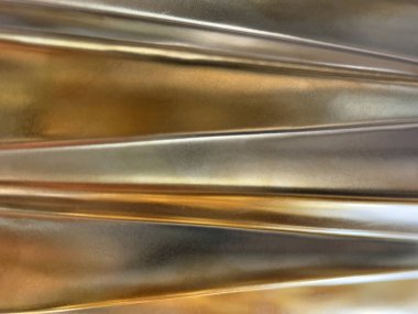 Üç boyutlu üçgen geometrik desenli bronz bakır parlak deseni kapat. Uzun üçgen şablonu 3B pürüzsüz arkaplan dokusu