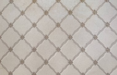 Boncuklu dantel desenli klasik duvar kağıdını kapat ve elmas çiçekli şekil oluştur. Rastgele elmas zarif modern klasik duvar kağıdı dikişsiz arkaplan dokusu.