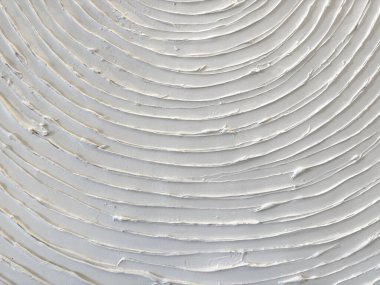 Dekoratif 3 boyutlu beyaz boyanmış bir duvar ya da panel. Sarmal dairesel şekil veya yuvarlak daire şeklinde. Sert ve pürüzlü yüzeyler. Grafik arka plan için uygun. Kusursuz arkaplan dokusu.