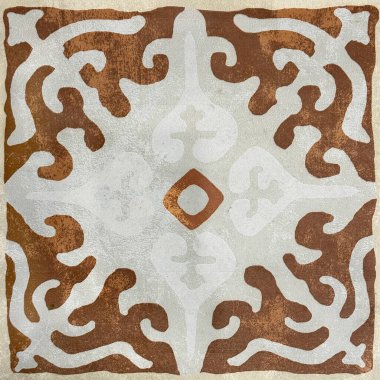 Rastgele çiçek, yıldız, süsleme, oyma ve diğer soyut desenlerdeki sömürge kalıpları. El yapımı koloni fayansları, ya da çeşitli renklerde eski kalıtsal fayanslar. Kusursuz doku.