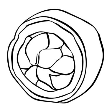 Brezilya fındık tasviri. Organik doğal besin maddeleri, vejetaryen diyet ürünleri. Tasarım veya dekorasyon için izole edilmiş vektör.