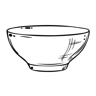 Çay Kasesi Vektörü Kafeterya, Posterler, Afişler, Kartlar için Tasarım ve Dekorasyon Çizimi.