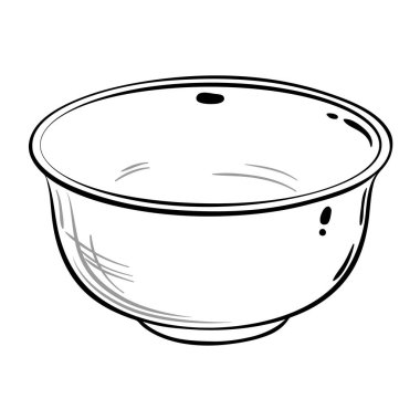 Çay Kasesi Vektörü Kafeterya, Posterler, Afişler, Kartlar için Tasarım ve Dekorasyon için izole edildi. Renkli Ayrıntılı Resimler.