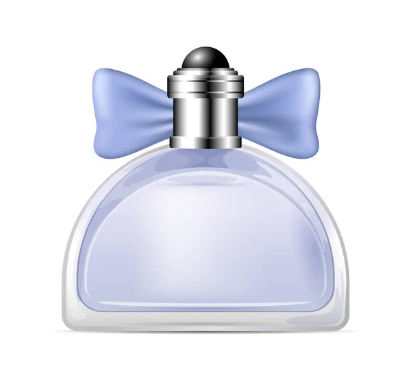 Botella Perfume Sobre Fondo Blanco Ilustración Vectorial Realista Primer Plano — Archivo Imágenes Vectoriales