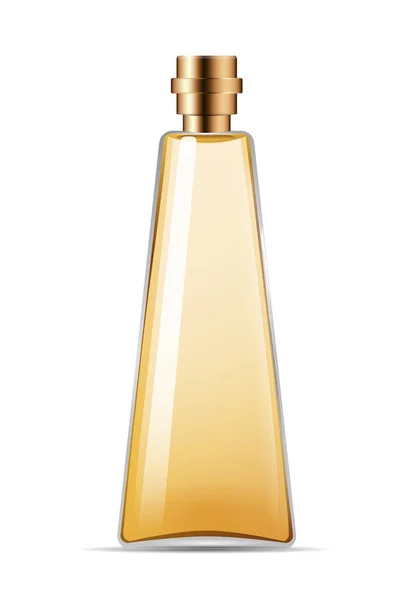 Flacon Parfum Sur Fond Blanc Illustration Vectorielle Réaliste Gros Plan — Image vectorielle