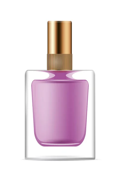 Luxury Perfume Bottle White Background Realistic Vector Illustration Close — Stock Vector