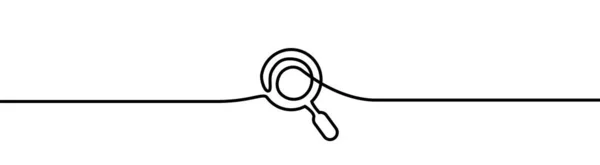 Увеличение Рисунка Формы Стекла Континуусам Векторная Иллюстрация Тонкой Линии — стоковый вектор