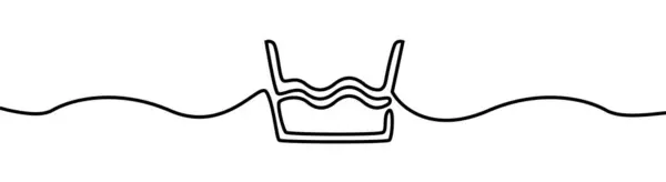 Water Pot Σχήμα Σχέδιο Από Continuos Γραμμή Λεπτή Γραμμή Σχεδιασμού — Διανυσματικό Αρχείο