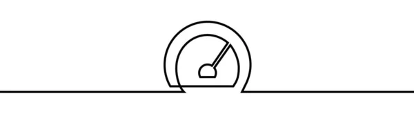 Рисунок Формы Спидометра Континуусам Векторная Иллюстрация Тонкой Линии — стоковый вектор