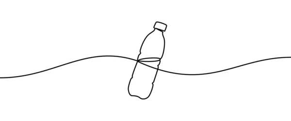 Dibujo Botella Agua Por Línea Continua Ilustración Vectorial Diseño Línea — Archivo Imágenes Vectoriales