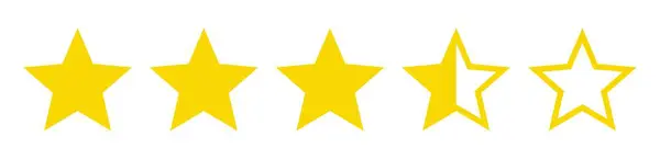 Classificação Produto Cliente Cinco Estrelas Amarelas Para Ilustrações Web Vetores —  Vetores de Stock