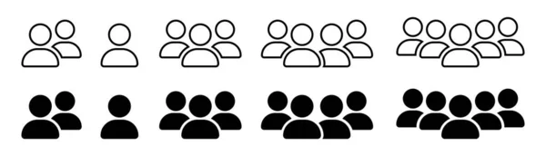 Satz Von Personensymbolen Vorlage Für Web Flache Designvektorillustration Weißer Hintergrund — Stockvektor