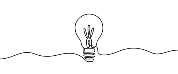 Малюнок Форми Лампи Континуумом Тонка Лінія Дизайну Векторні Ілюстрації Ізольовані Стокова Ілюстрація