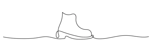 Schuhschuh Formzeichnung Durch Eine Durchgehende Linie Abbildung Des Designvektors Für — Stockvektor