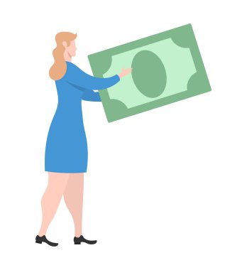 Saydam bir arkaplanda izole edilmiş iş konsepti, düz tasarım vektör çizimi, grafik ve web tasarımı için