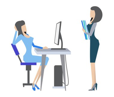 Şeffaf bir arkaplan, düz tasarım vektör illüstrasyonunda yönetim ve liderlik kavramı