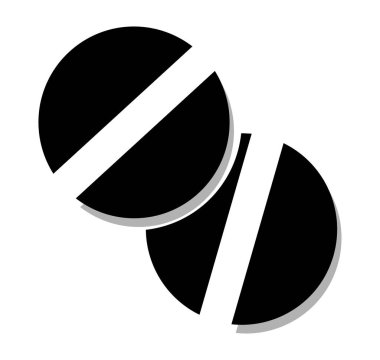 Uyuşturucu hapları simgesi, şeffaf bir arkaplan üzerinde, düz çizgi tasarımı, vektör illüstrasyonu