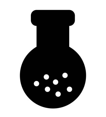 Test Tüpü simgesi, şeffaf bir arkaplan üzerinde, düz çizgi tasarımı, vektör illüstrasyonu