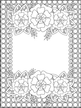 Vector zendoodle sınır çerçevesi. Kartpostal şablonu, metninizi ortaya koyabilirsiniz