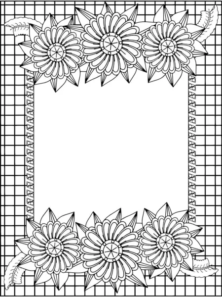 stock vector Vector zendoodle border frame. Postcard template, you can put your text in the middle