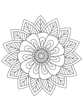 Yetişkinler için bir mandalanın vektör çizimi