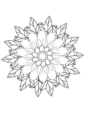 Mandala. yuvarlak süsleme desen