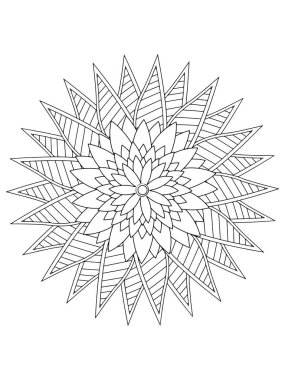 Vektör soyut mandala deseni. Duvardaki sanat.