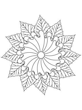 Vektör soyut mandala deseni. Duvardaki sanat.