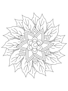 Vektör soyut mandala deseni. Duvardaki sanat.