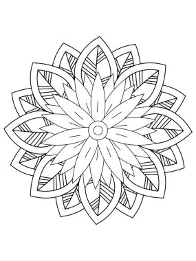 Vektör soyut mandala deseni. Duvardaki sanat.