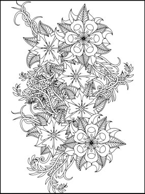 Boyama sayfaları zentangle. renkli zentangle sanatı