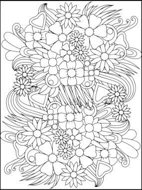 yazdırılabilir kolay zentangle renklendirme sayfaları
