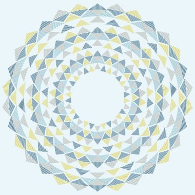 Üçgen Geometrik Dairesel Desen Vektörü