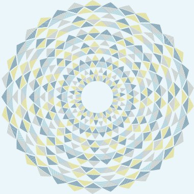 Üçgen Geometrik Dairesel Desen Vektörü