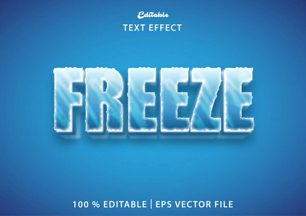 Freeze Text Effect - Editable Text Effect