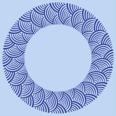 Dairesel Japon dalgası pürüzsüz model arkaplan vektörü Master