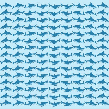 Kusursuz Büyük Beyaz Köpekbalığı Arkaplan Kalıp Vektörü