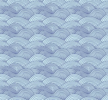 Kusursuz Japon Dalga Şablonu EPS Vektörü