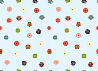 Kusursuz Desensiz Üst Görünüm Düz Vektör Çiçeği