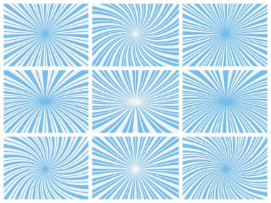 Mavi Güneş Işığı Çizimi Arkaplan Koleksiyonu EPS Vektörü
